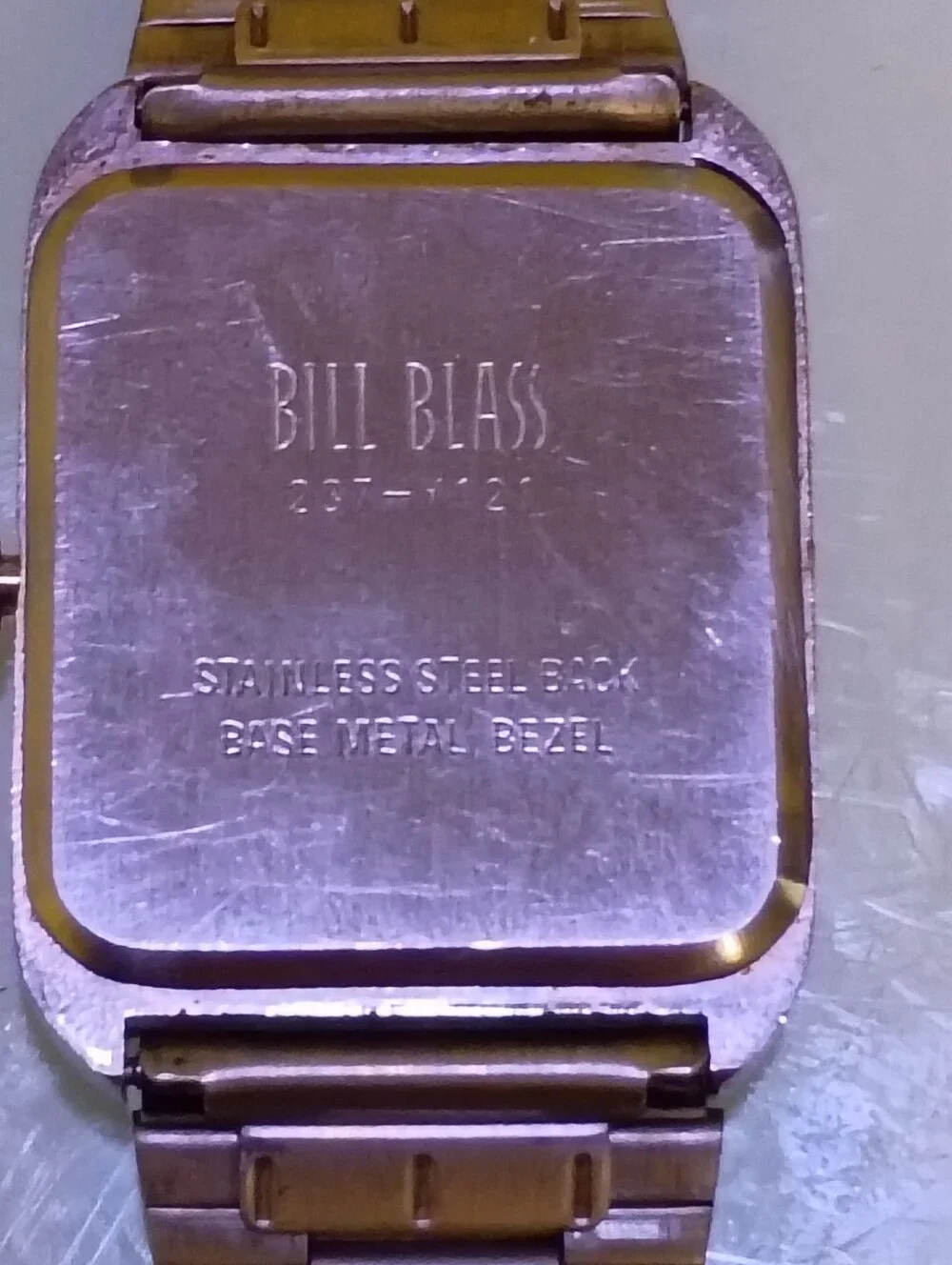 bill blass Two-Tone Square Dial Quartz Watch - Gold and Silver
